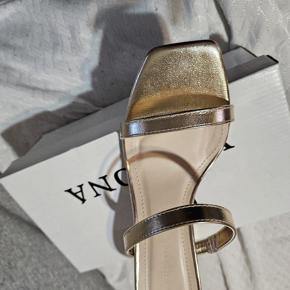 Vince Camuto Gold Strappy Sandals